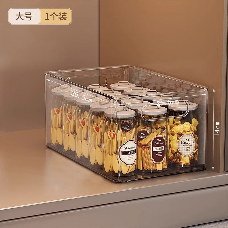 Storage Basket Desktop Snacks Miscellaneous Organizer Storage Box Cabinet Plastic Rectangular Transparent Acrylic Storage Box