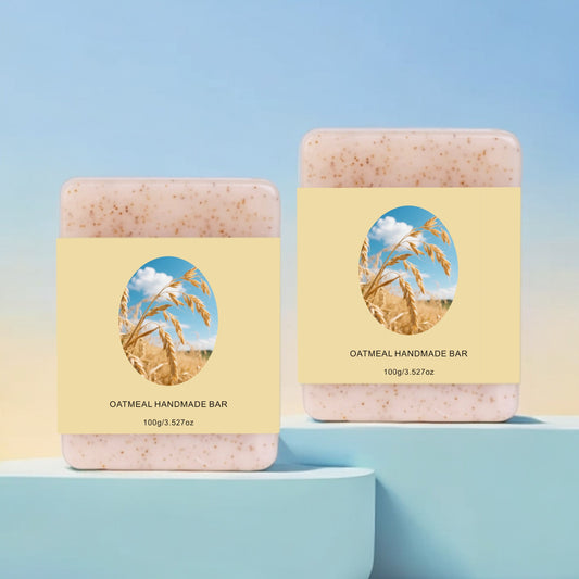 Cross-border Oatmeal Scrub Granules Kojic Acid Soap Facial Body Soap Essential Oil Handmade Soap Amazon Spot Export