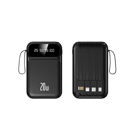 3C Certified Power Bank with Cable20000mAh large capacity portable power bank suitable for airplane use LOGO Customization