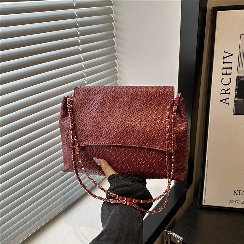 Korean Style ins Chain Bag Versatile Simple Large Capacity Shoulder Bag New Large Underarm Bag Commuter Bag