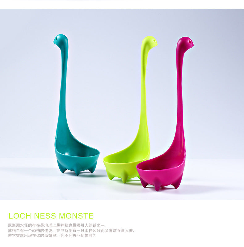 Amazon Creative Loch Ness Monster Spoon Cartoon Food Grade Plastic Spoon Kitchen Tool Manufacturer Wholesale