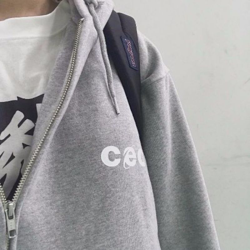 2025Autumn Winter New Couple Outfit Korean Style Printed Zipper Cardigan Hooded Fleece Sweatshirt Loose Fit Student Jacket for Women