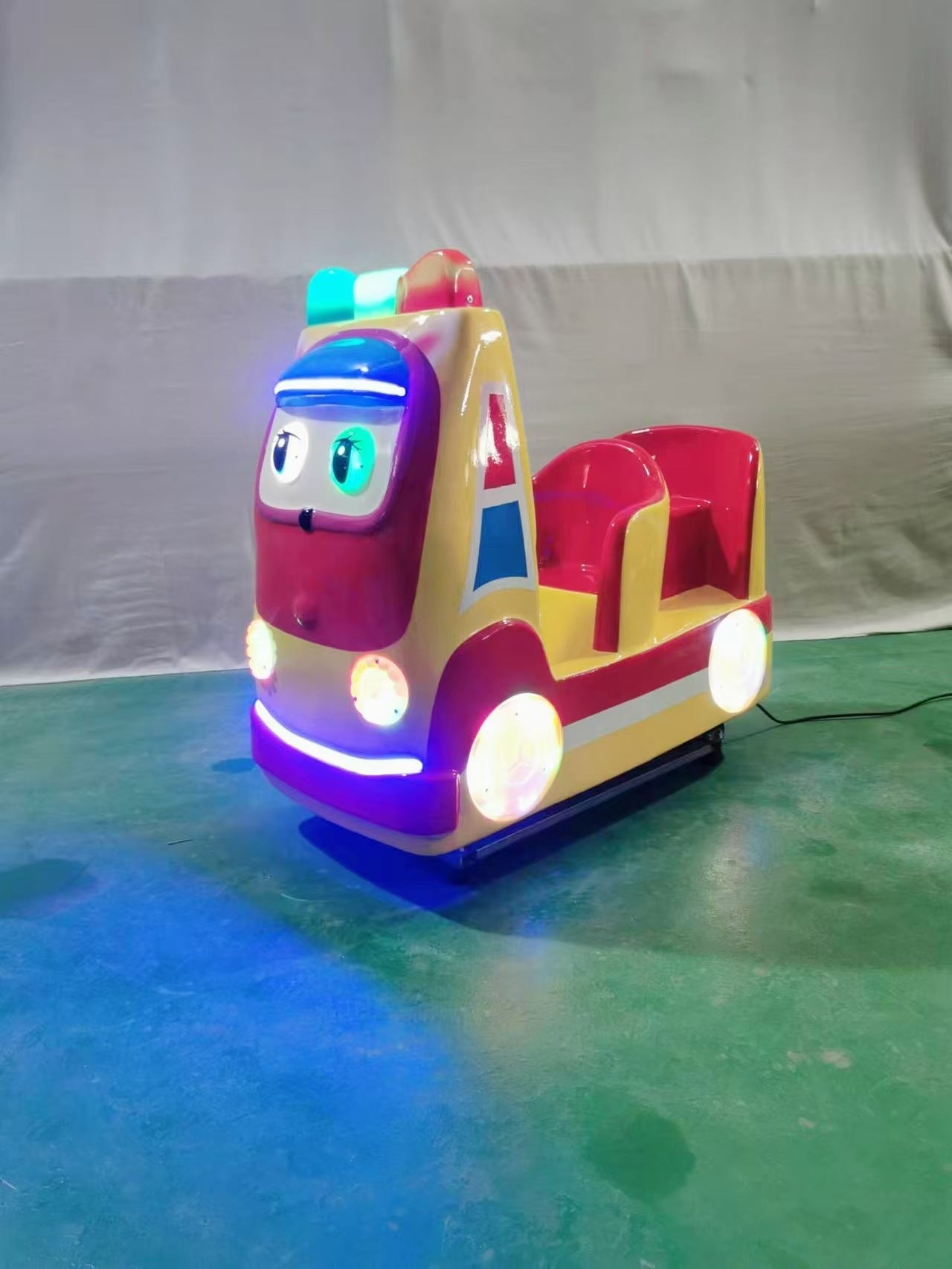 New Model Children's Coin-Operated QR Code Electric Airplane Motorcycle Police Car Rocking Car Commercial Fiberglass Swing Machine Game Machine