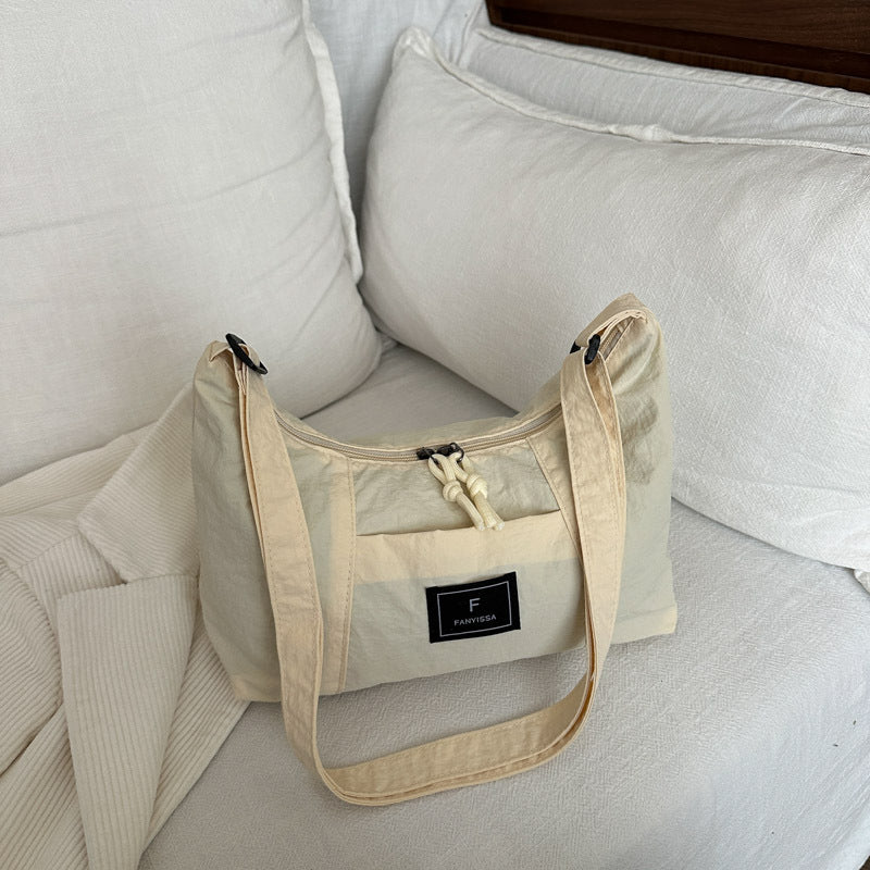 2025New Spring Large Capacity Single Shoulder Crossbody Retro Simple Ruiying Commuter Women's Bag Fashion Casual Tote Bag