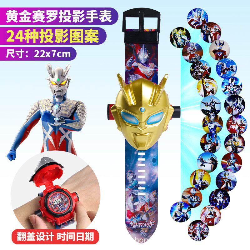 Ultraman Projection Watch Tiga Children's Edition Electronic Zero Tiga Glowing Boys Kindergarten Children's Day Toy