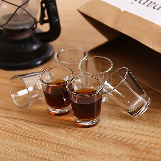 Wholesale Glass Small Round Cup Espresso Cup Double Measurement Baking Coffee Extraction Cup Thickened Liquor Cup Ounce Cup