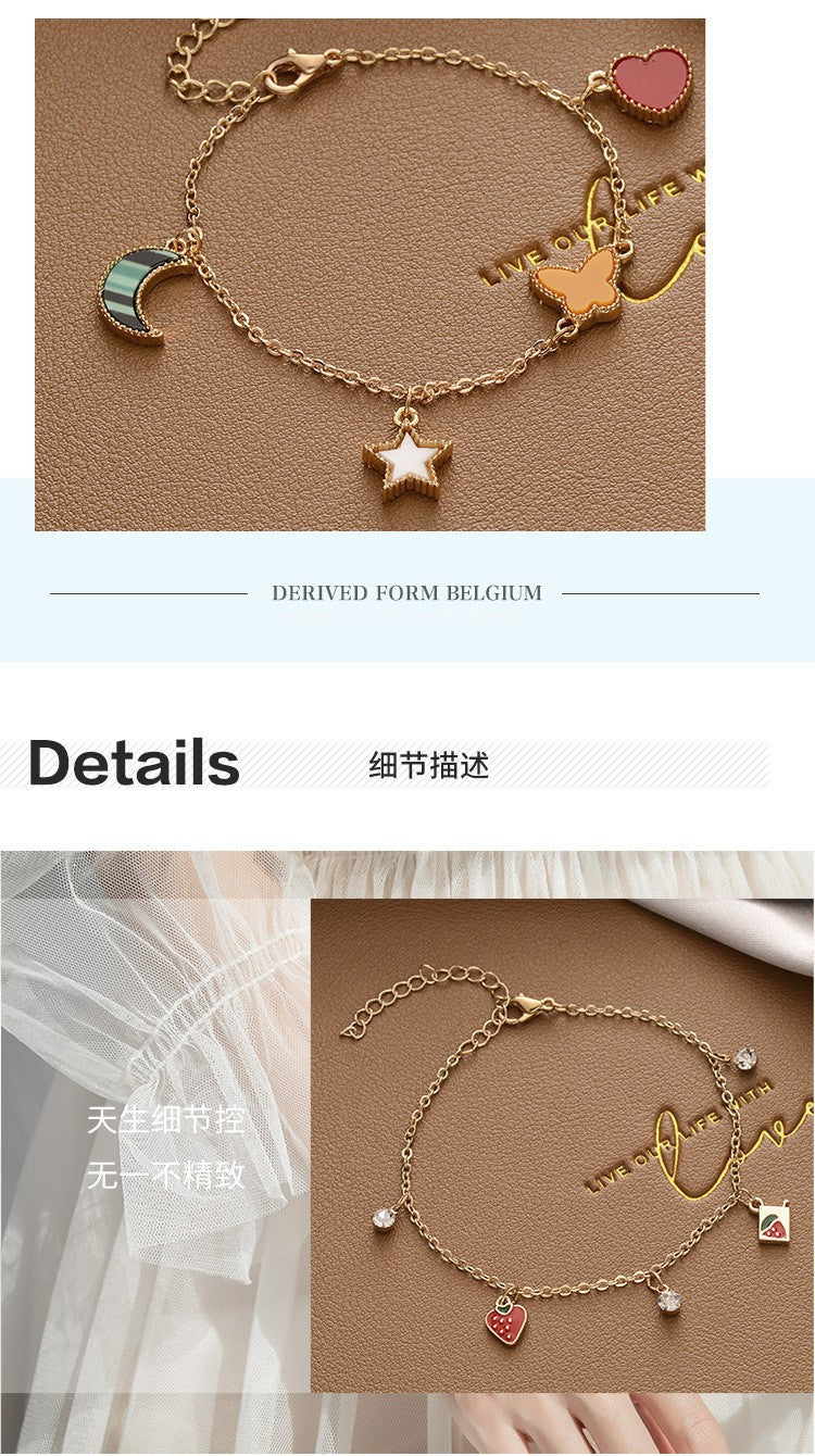 Korean Versatile Pearl Bracelet for Women ins Niche Style High-End Titanium Steel Bracelet Couple Bracelets Wholesale