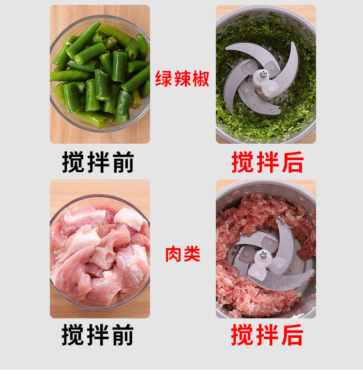 Kitchen Household Electric Meat Grinder Stainless Steel Multifunctional Meat Mincer Mixer Food Processor Small Meat Chopper