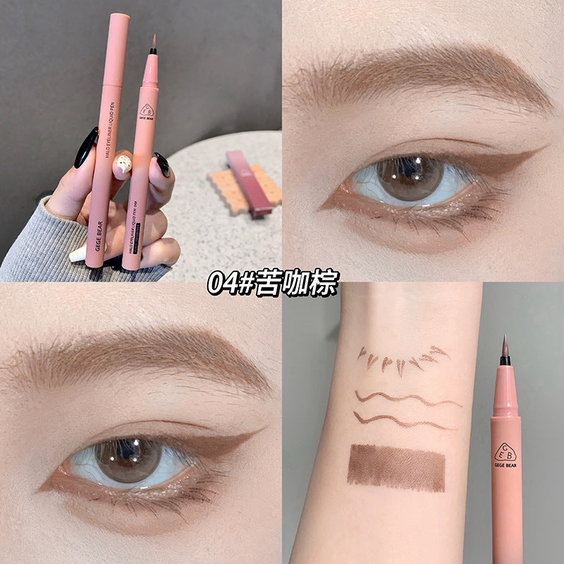 Gege Bear Halo Liquid Eyeliner Pen Colorful Eye Contouring Long-lasting Smooth Ultra-fine Cross-border Makeup