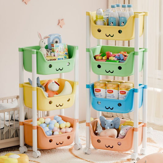 Children's Toy Storage Rack, Floor-standing Multi-layer Toy Organizer, Snack Storage, Bookshelf, Home Mobile