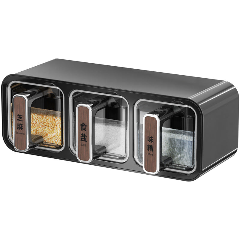 Wall-Mounted Spice Box for Home Kitchen Seasoning Storage, Wall-Mounted Spice Bottle Jar, Sealed Condiment Salt Jar, Seasoning Jar