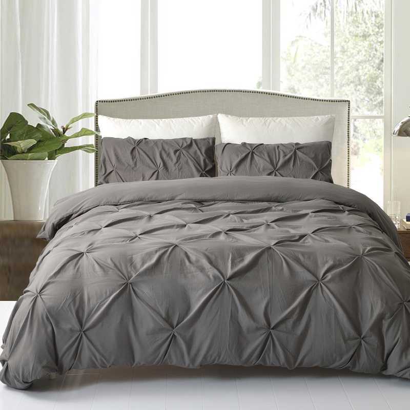 3pcs/set 7In-stock colors AliExpress Amazon ebay Handcrafted Solid Color Duvet Cover Three-Piece Set USA