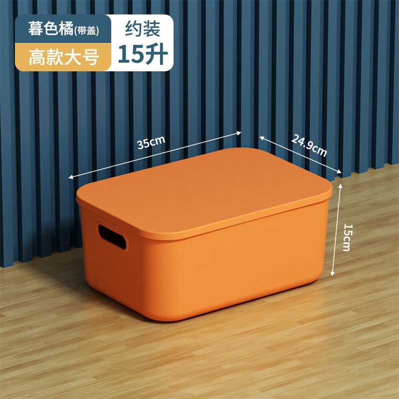 Storage Box Desktop with Lid Plastic Miscellaneous Snacks Cosmetics Box Rectangular Storage Basket Storage Box Organizing Box