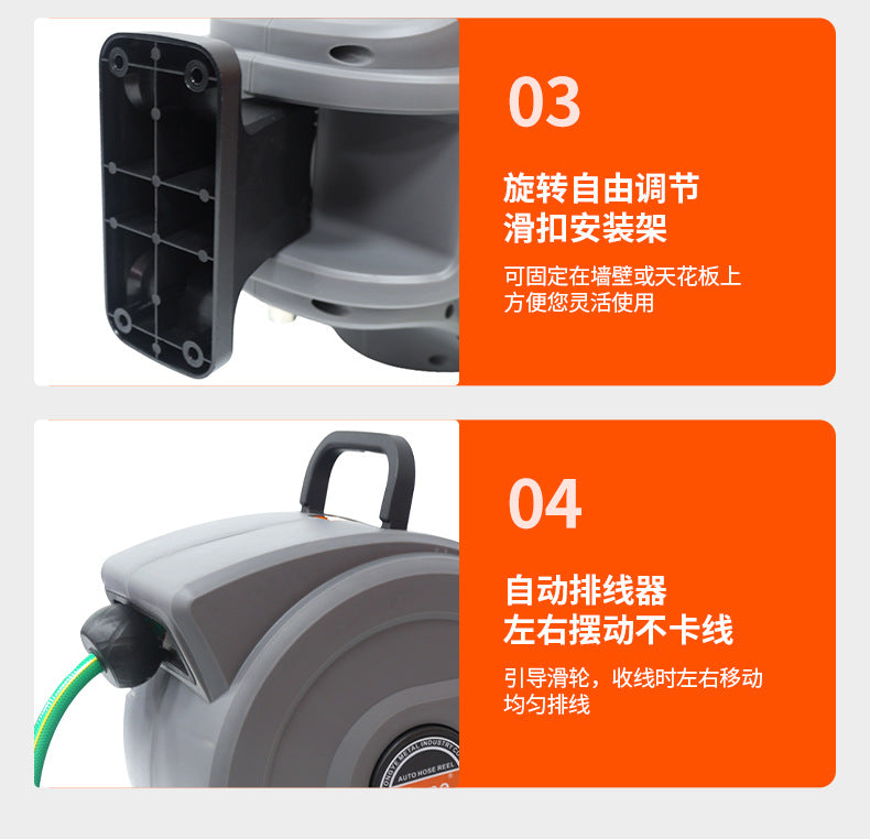 Garden Irrigation Water Sprinkler Garden Irrigation Water Gun Water Sprinkler Equipment Automatic Retractable Hose Reel Tool Wholesale