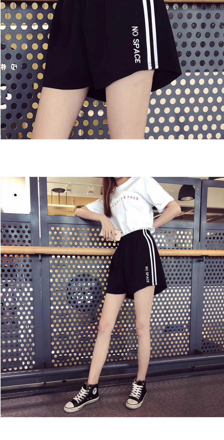 Summer Thin Sports Shorts for Women, Three-Quarter Running Shorts, Loose Casual Korean Style Ultra-Short Hot Pants, Beach Shorts for Outdoor Wear