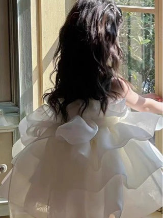 Floral Birthday Princess Puffy Skirt Dress