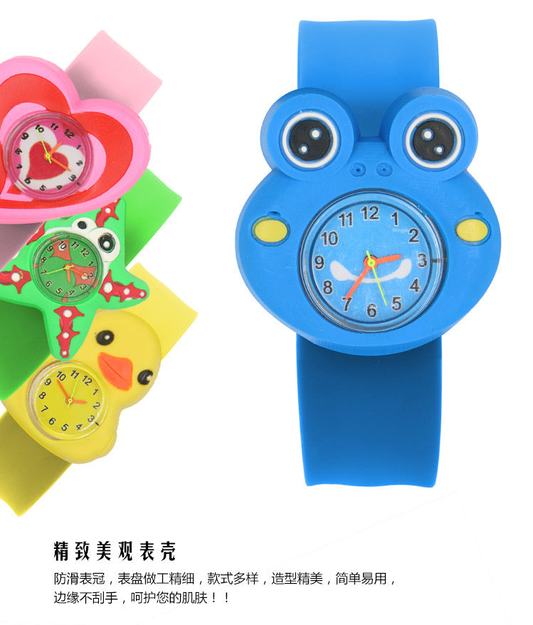 Children's Watch Cartoon Pat Watch Kindergarten Elementary School Silicone Toy Pat Circle Anime Peppa Pig Electronic Watch