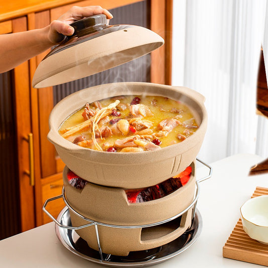 Traditional Edge-Burning Stove Charcoal Stove Clay Pot Commercial Cantonese Style Charcoal Stove Hot Pot Outdoor Surrounding Stove Tea Brewing Barbecue Hong Kong Style Clay Stove