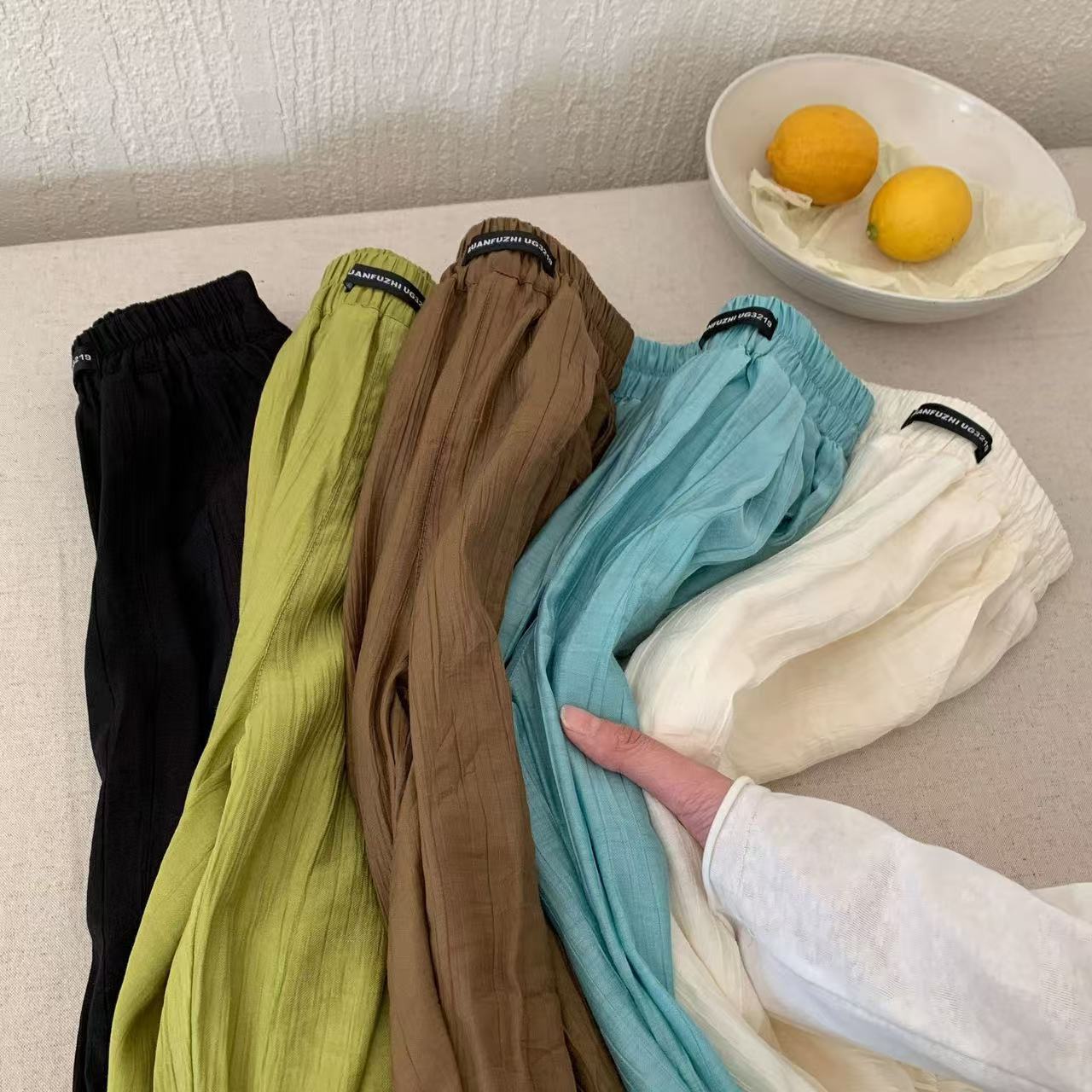 Sweet Little Brother Children's Anti-Mosquito Pants Thin Summer New Boys' Long Pants Soft Baby Solid Color Lantern Pants Girls' Trendy