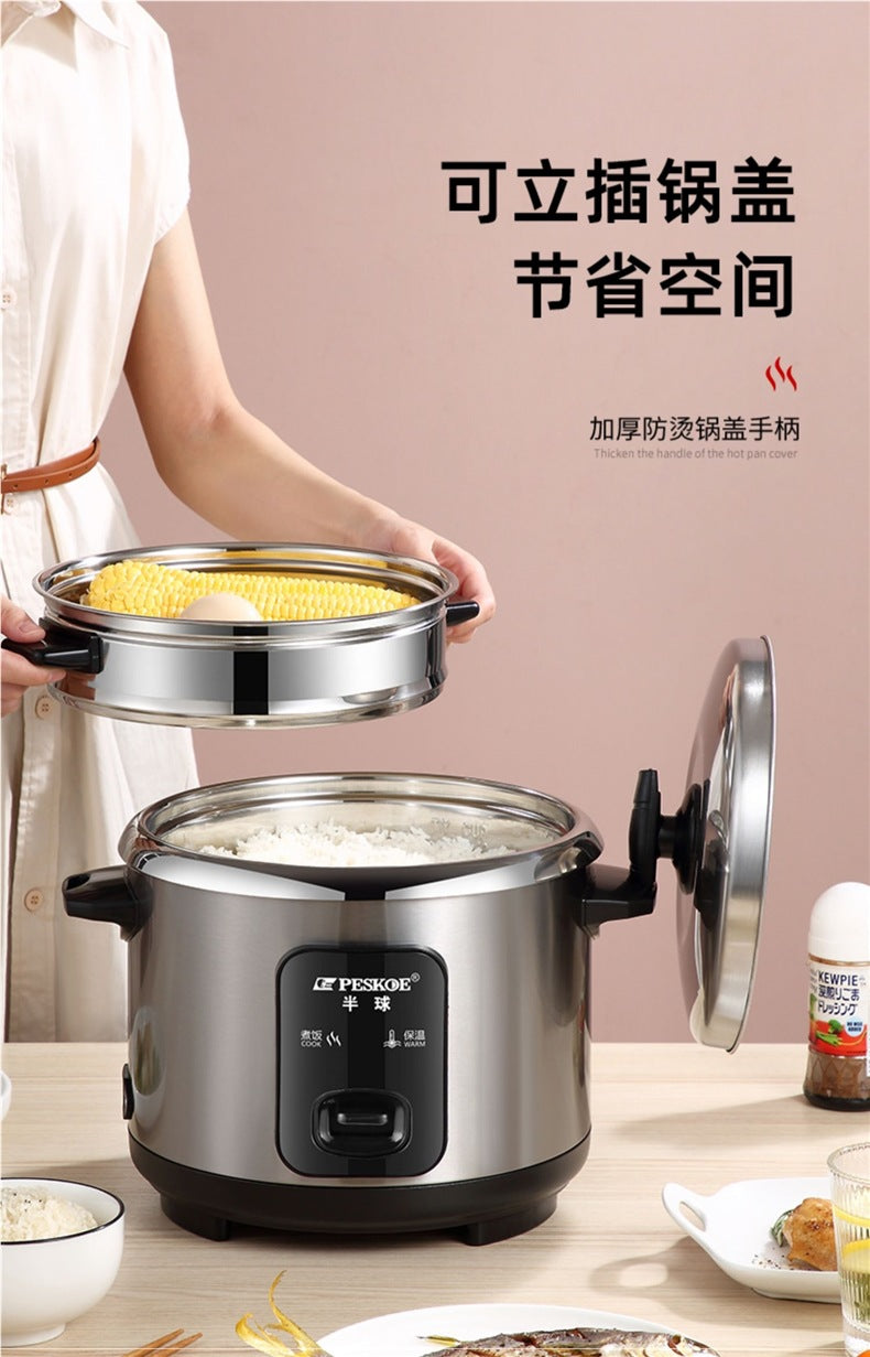 316Stainless Steel Old-fashioned Rice Cooker Household Small Steaming and Cooking1-2-3-4-6People5L Porridge and Soup Cooker