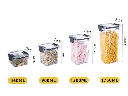 New Locking High-Quality Kitchen Storage Organizer for Grains and Cereals, Insect-Proof, Moisture-Proof, Sealed Canister, Fresh-Keeping Box