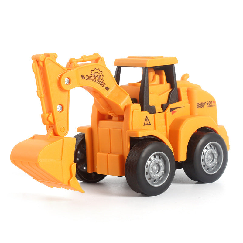 Hot-Selling Children's Push and Slide Construction Vehicles Excavator Bulldozer Fun Simulation Toy Vehicles Factory Direct Sale
