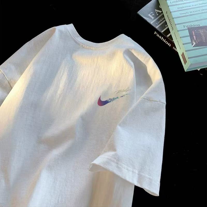 t Trendy Brand Short Sleeve T-Shirt200Summer New Pure Cotton Men's Short Sleeve Korean Style Trendy Top Fashion Base Shirt