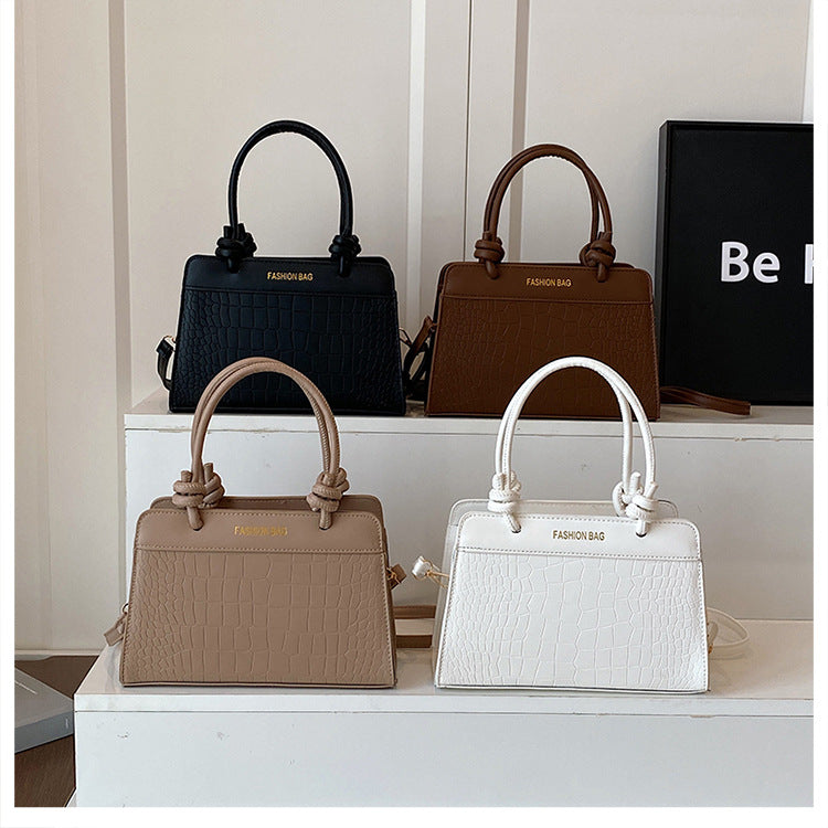 Large Capacity Patchwork Spring2025Casual New Korean Style Trendy Fashion European and American ins Single-shoulder Handheld Small Square Bag