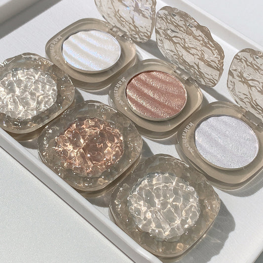 kakashow Shimmer Highlighter Powder Face Brightening 3D Pearlescent Polarized Fine Shimmer Student Contouring Mashed Potato Highlighter