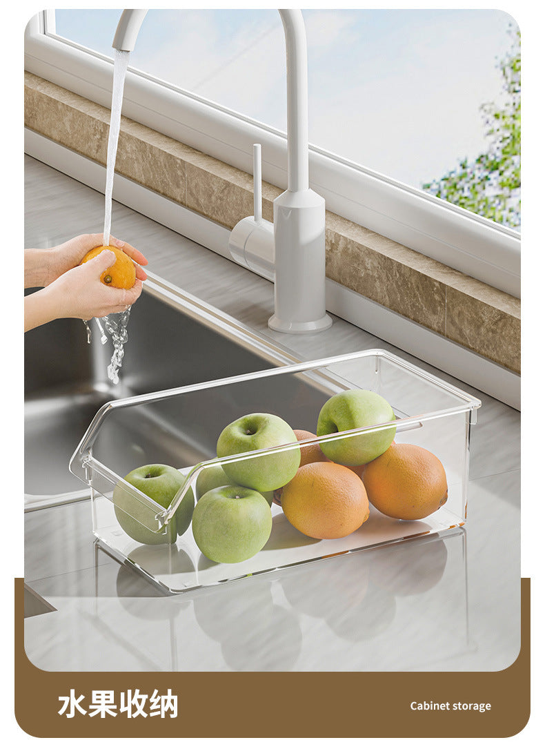 Refrigerator Storage Box Kitchen Plastic Transparent Egg Fruit Vegetable Organizer Drawer Storage Box Storage Box Fresh-keeping Box