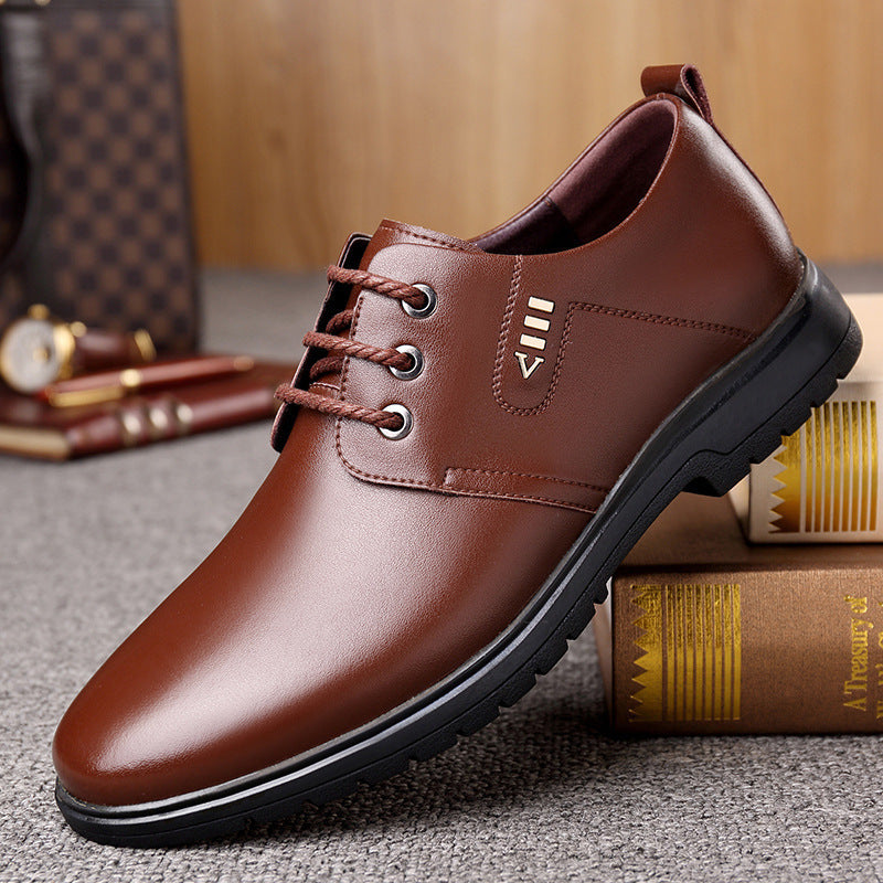 Men's Leather Shoes Business Casual Single Shoes Black Formal Work Shoes Wholesale Men's Casual Shoes Export Work Shoes