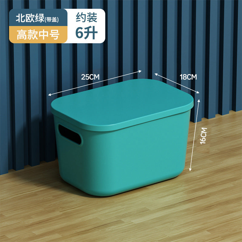 Storage Box Desktop with Lid Plastic Miscellaneous Snacks Cosmetics Box Rectangular Storage Basket Storage Box Organizing Box
