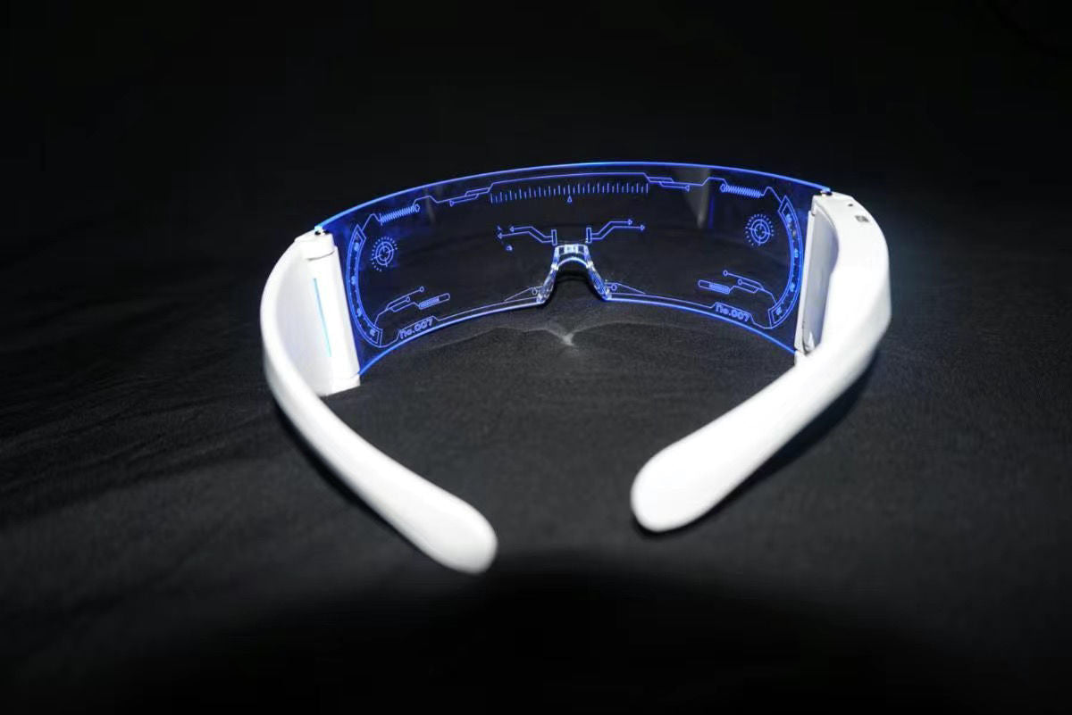 【3Ten Thousand People Collection】LED Technology Glowing Cycling Glasses Nighttime Travel Anti-Collision Glowing Protective Goggles Cool