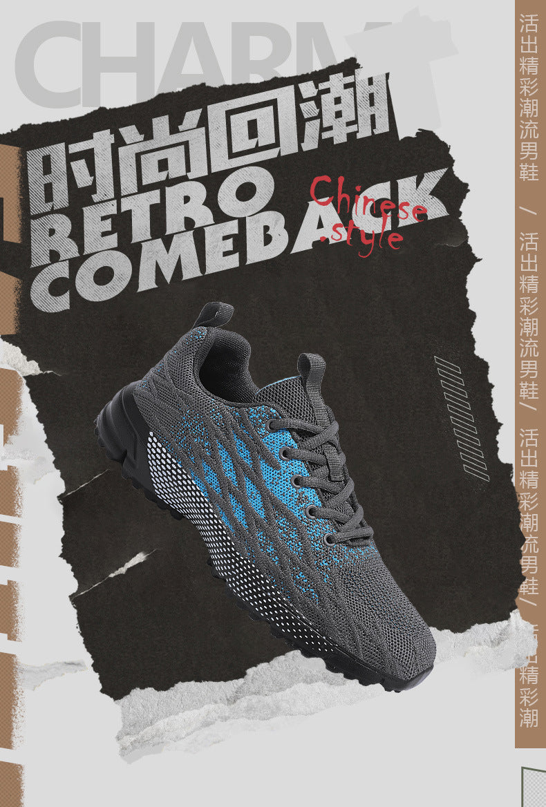 Men's New Low-Top Mesh Shoes Lightweight Comfortable Cushioned Sneakers Outdoor Fashion Versatile Casual Men's Shoes