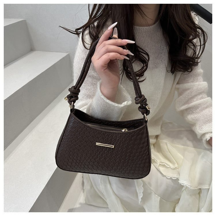 New Commuting Solid Color Underarm Bag Crossbody Bag Simple Fashion Single Shoulder Bag2025Spring Elegant Women's Handbag