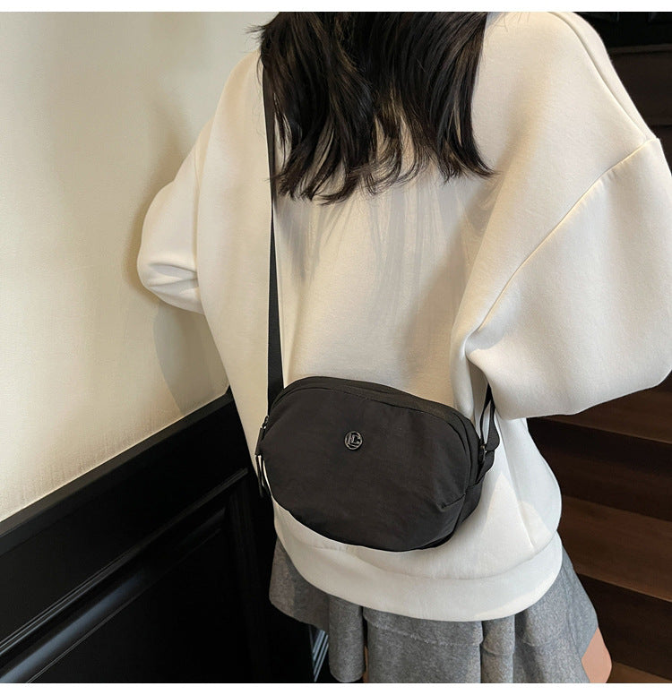Casual Crossbody Bag Fashion Nylon Style Bag for Cycling ins New Small Bag Lightweight Single Shoulder Nylon Hip-Hop
