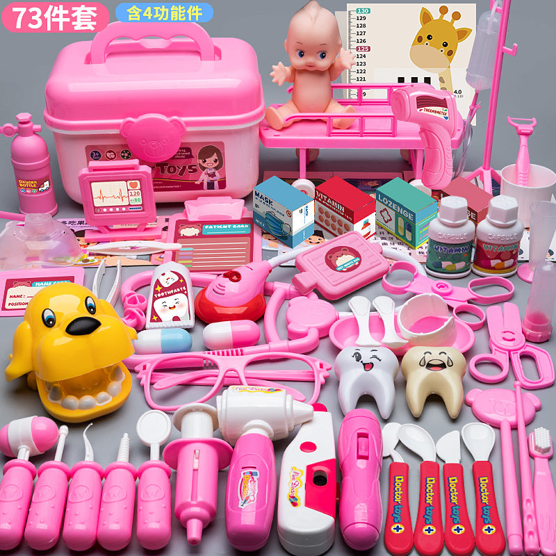 Children's Doctor Toy Set Tools Medical Kit Boys and Girls Pretend Play Nurse Injection Stethoscope Baby