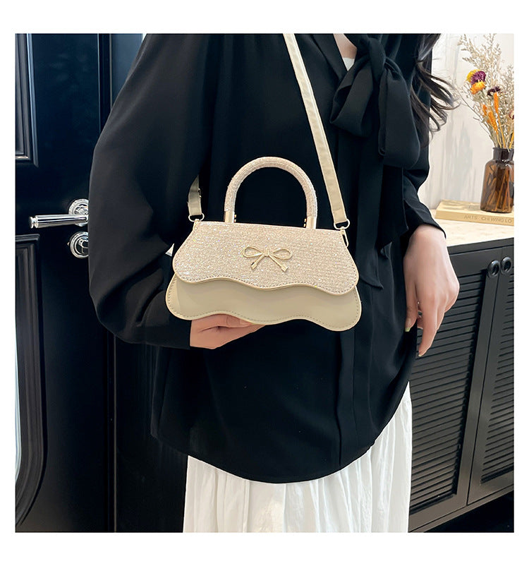 Fashion Trend Casual Simple Texture Baguette Bag2025Summer new style women's personalized shoulder crossbody bag