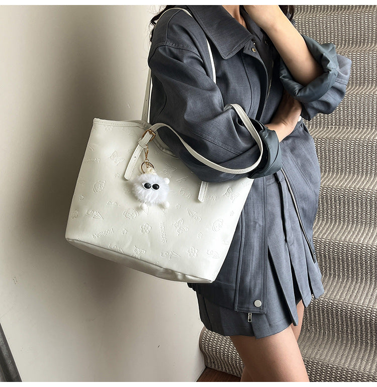 Women's High-Grade Bag2025Spring Birthday Gift Puppy Tote Bag Large Capacity Women's Bag Commuting Crossbody Bag