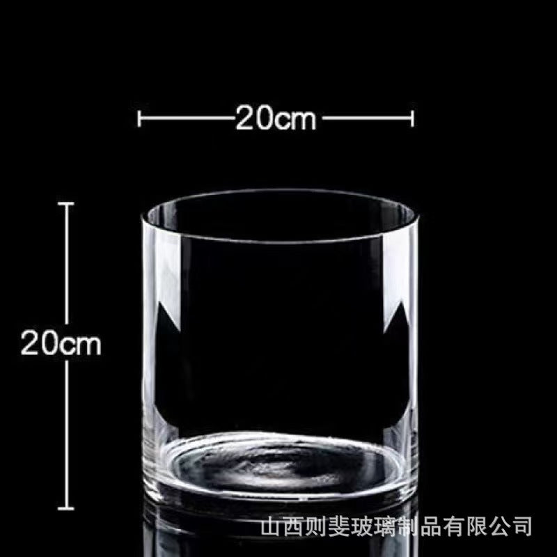 Zefei One-Piece Dropshipping Internet Celebrity Transparent Straight Glass Vase Bedroom Desktop Living Room Dining Table Fresh Flower Arrangement Ornament