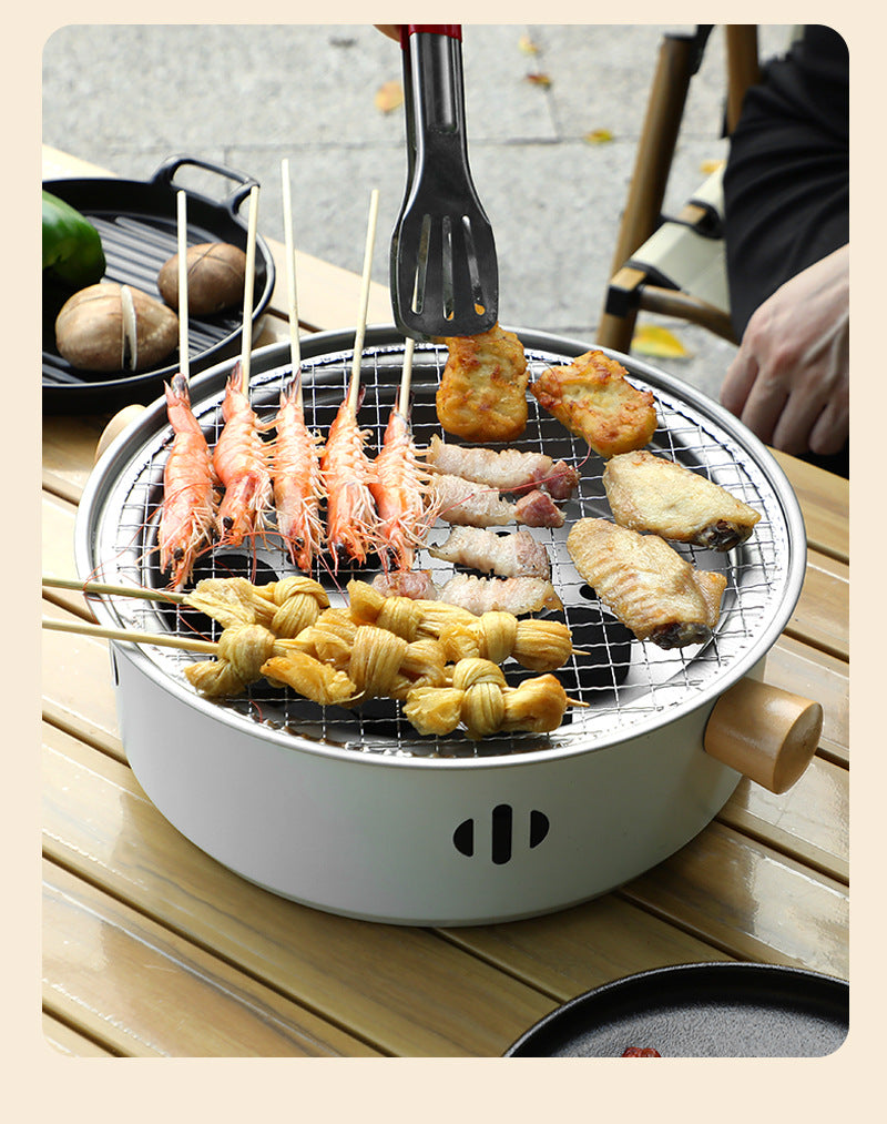 Factory Direct Sale Stainless Steel Charcoal Grill Portable Charcoal Fire BBQ Grill Outdoor Camping Home Indoor BBQ Rack