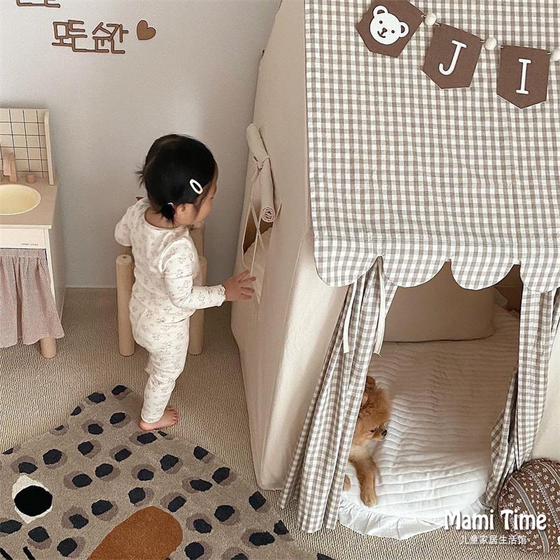 South Korea INS Children's Tent Indoor Playhouse Boys and Girls Home Toy House Small House Castle Bed Separation Artifact