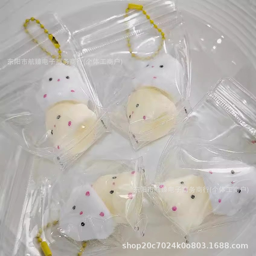 【Same Low Price】Silicone Chick Squeeze Toy Handmade Chicken Doll Stress Relief Funny Little Red Book Style Plush Toy