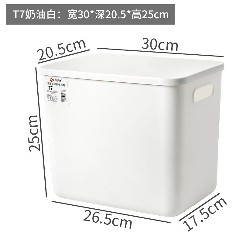 Storage Box Wholesale Storage Box Office Desktop Covered Dustproof Organizing Box Wardrobe Living Room Kitchen Storage Box