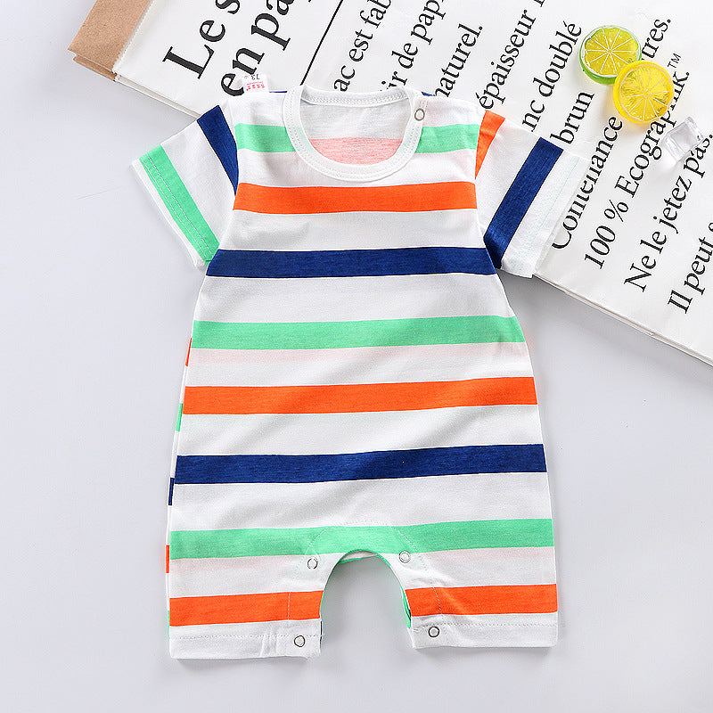 Spring and Summer New Baby Short Sleeve Romper Summer Spring Autumn Thin Newborn Romper a Newborn Short Sleeve Romper A Class