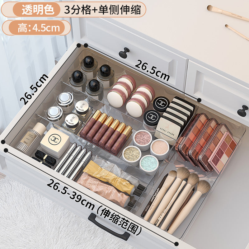 Drawer Divider Storage Box Expandable Dressing Table Cosmetics Kitchen Tableware Desktop Miscellaneous Organizer Box