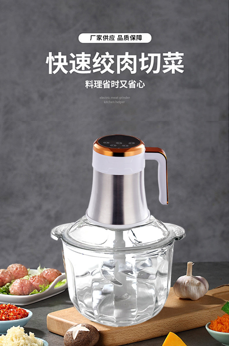 Household Electric Meat Grinder Kitchen Convenient Vegetable Chopper Meat Mincer Blender Manufacturer Supply Visual Glass Food Processor