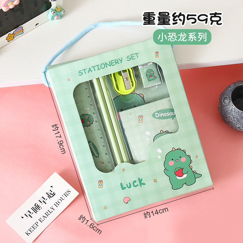 Children's Stationery Set Elementary School Student Reward Small Gift Pencil Six-Piece Set Back-to-School Season Learning Supplies Stationery Wholesale http://detail.1688.com/offer/812439578197.html