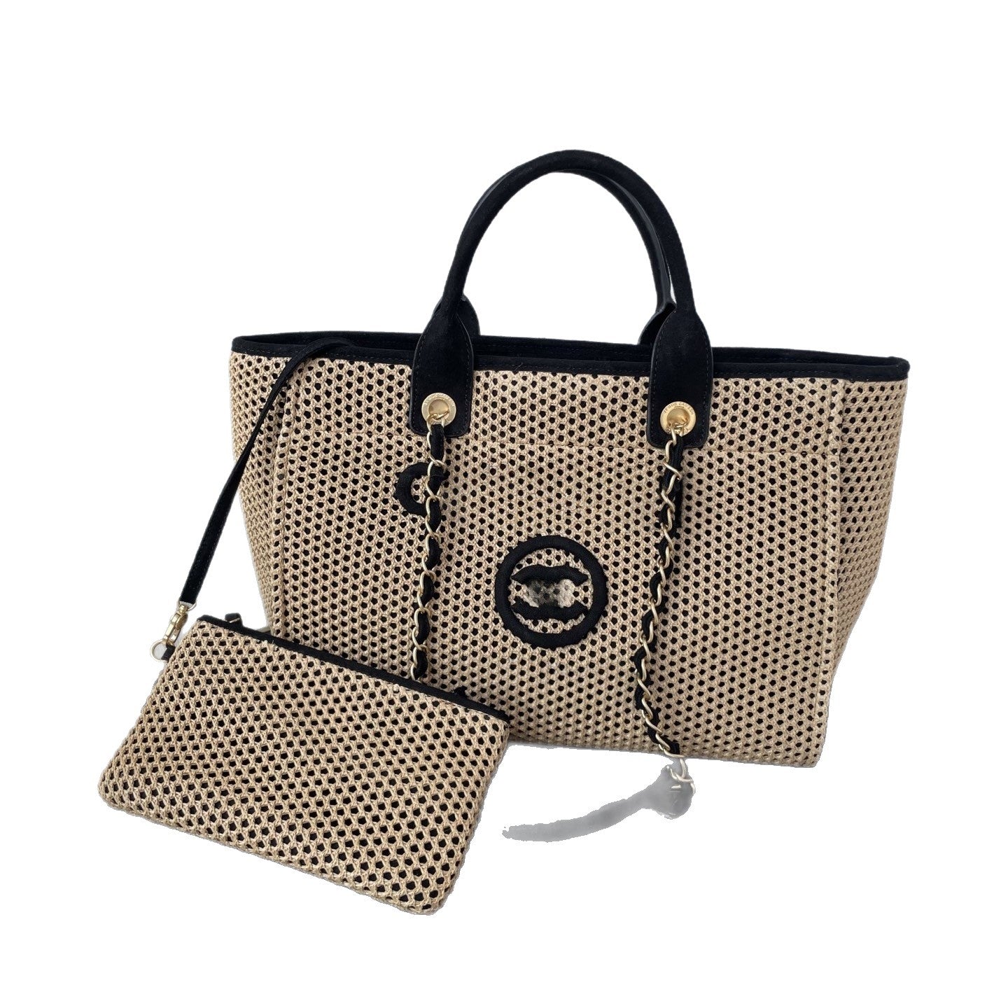 Chanel Style Handbag and Crossbody Bag2025Summer New Raffia Woven Beach Bag Fashionable High-end Shoulder Bag