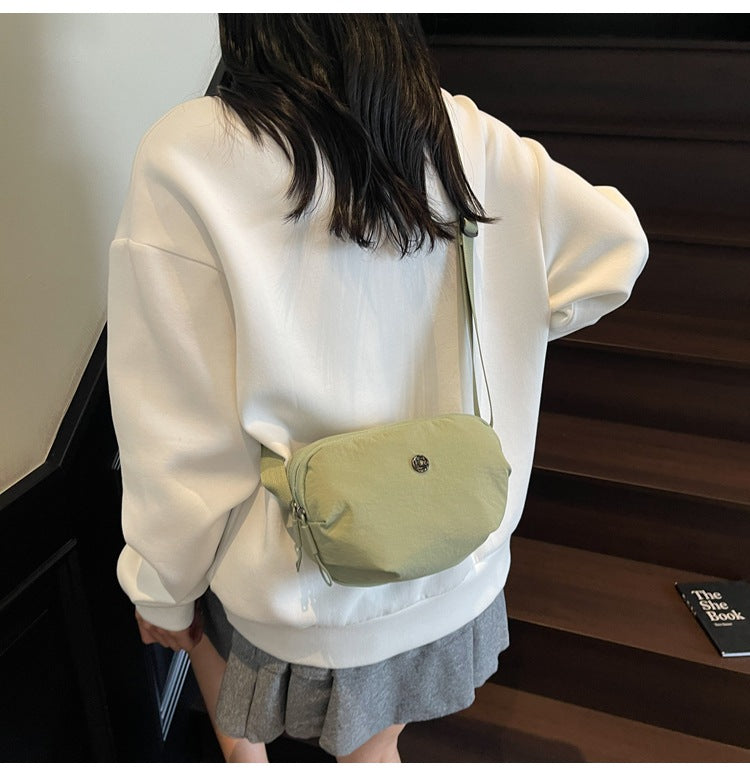 Casual Crossbody Bag Fashion Nylon Style Bag for Cycling ins New Small Bag Lightweight Single Shoulder Nylon Hip-Hop